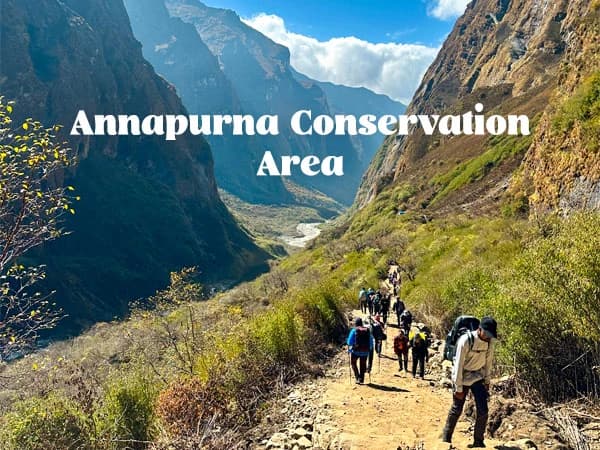 Annapurna Conservation Area along a popular trekking route