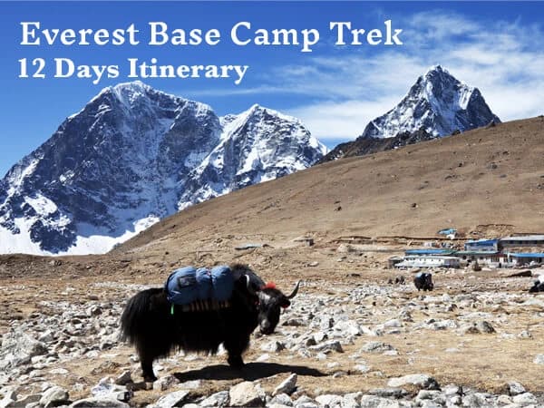 EBC trek itinerary