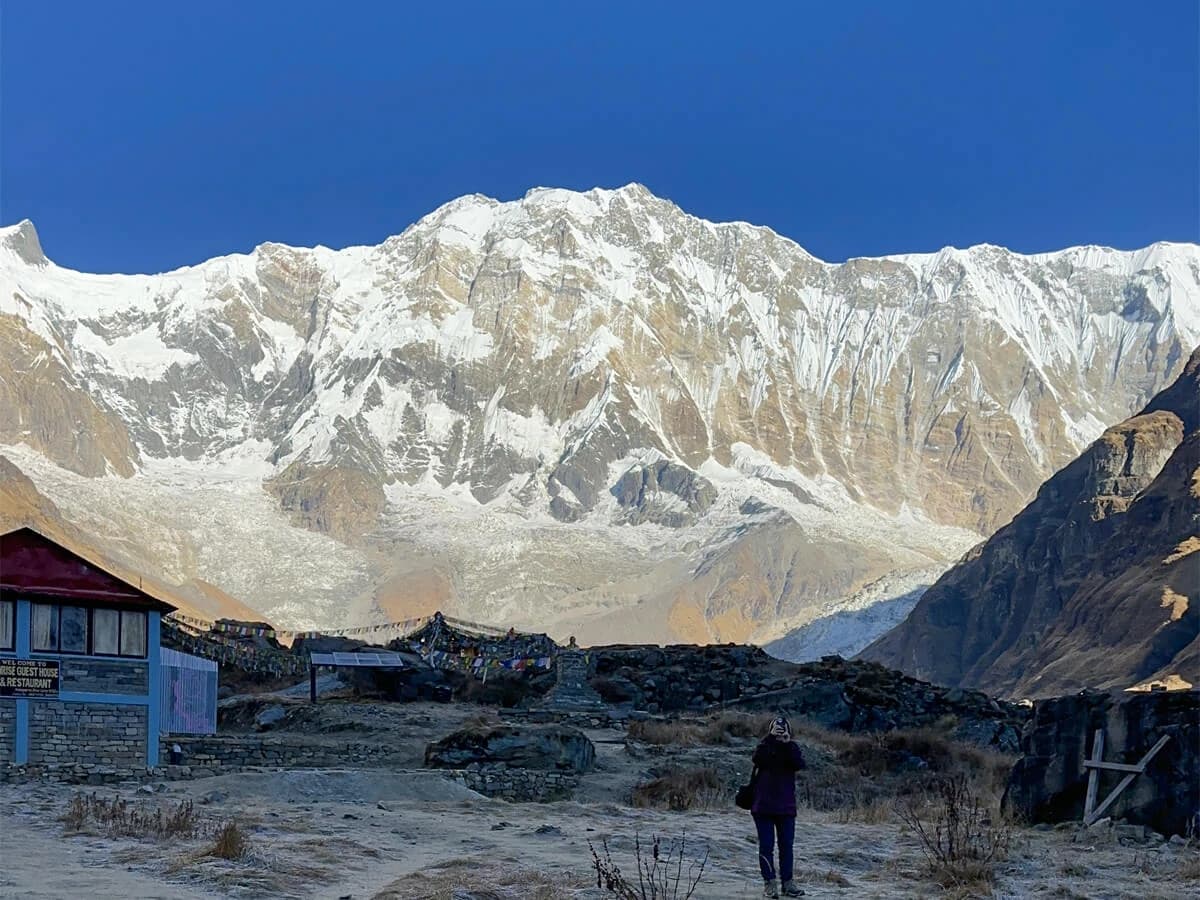 Annapurna I as seen from the base camp