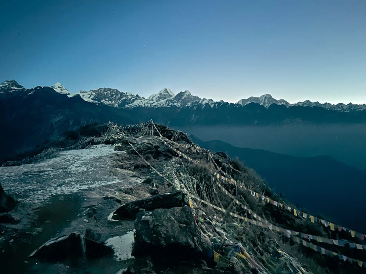 Sunrise view from Ama Yangri Peak