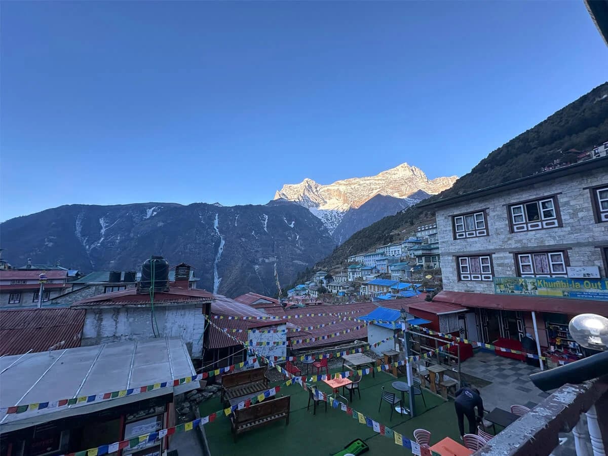 Morning view from Namche