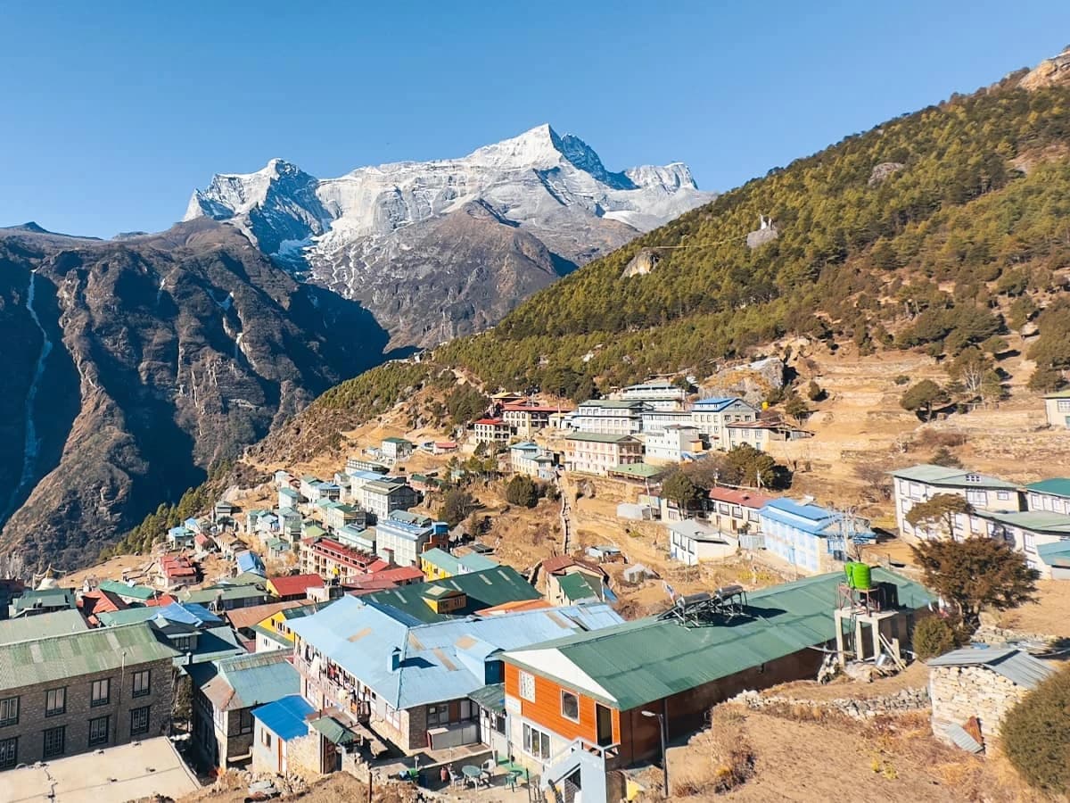 Namche Bazaar village on Everest Base Camp trail, Nepal