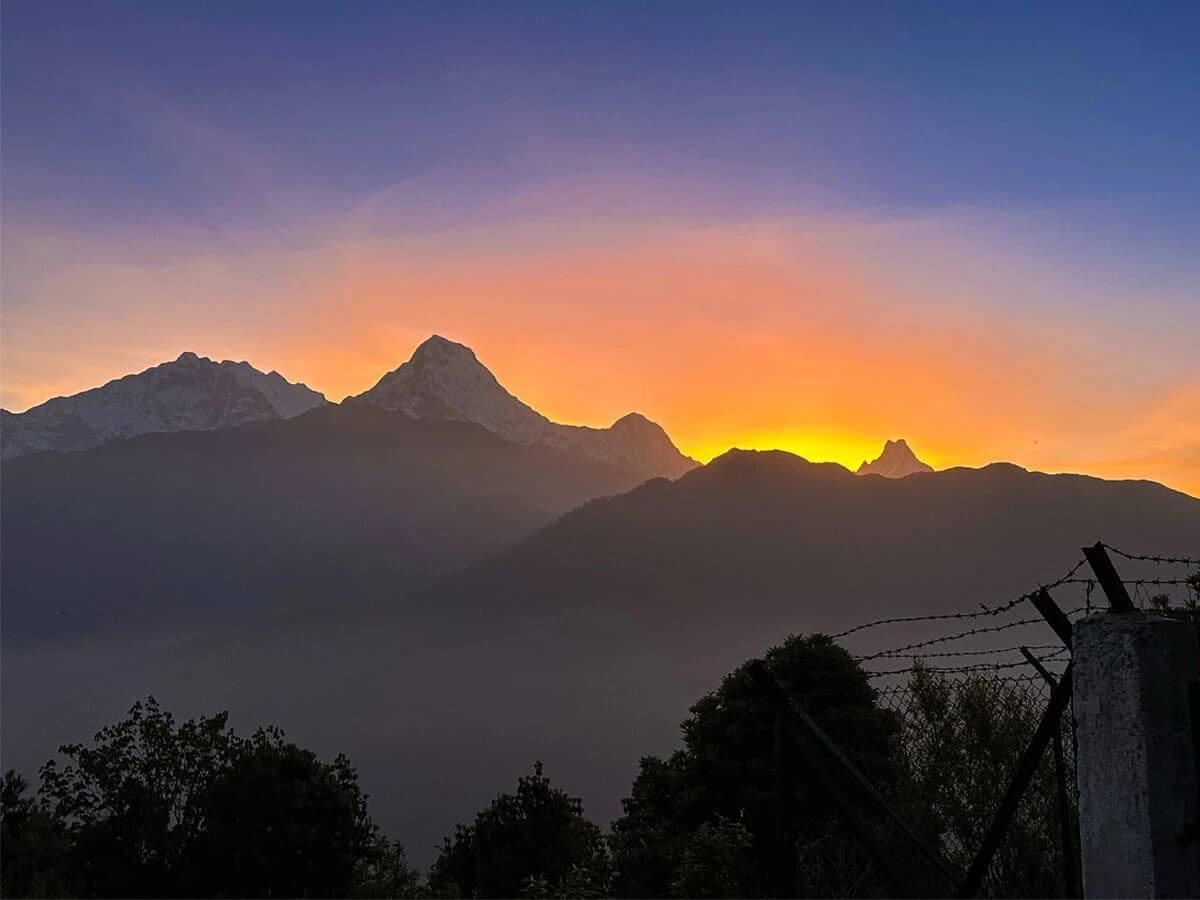 Sunrise over the Annapurna Mountain Range