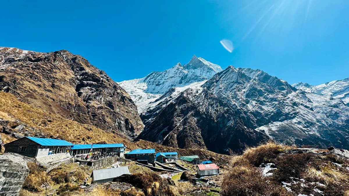 Mount Fishtail seen from the Fishtail Base Camp