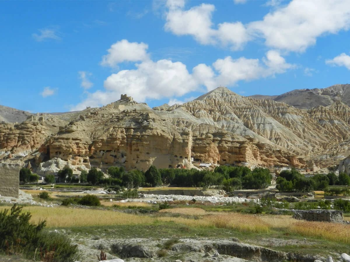 Caves around Upper Mustang