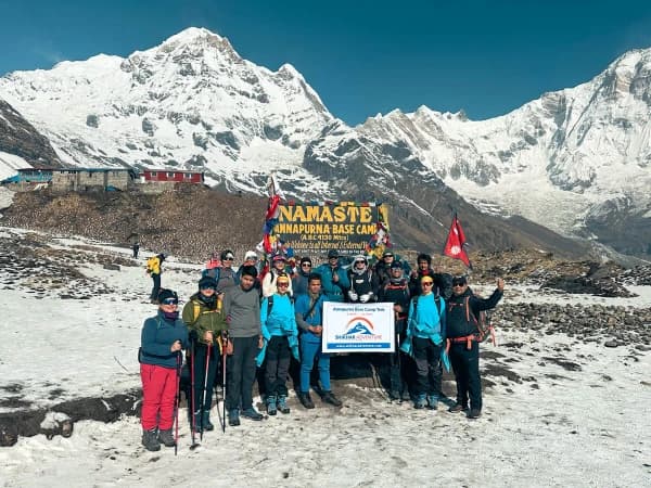 Annapurna Base Camp Covered In Snow In May
