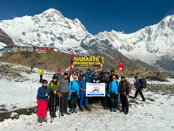 Group At Annapurna Base Camp