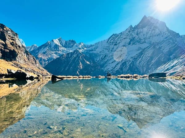 Ice Lake Near Annapurna Base Camp