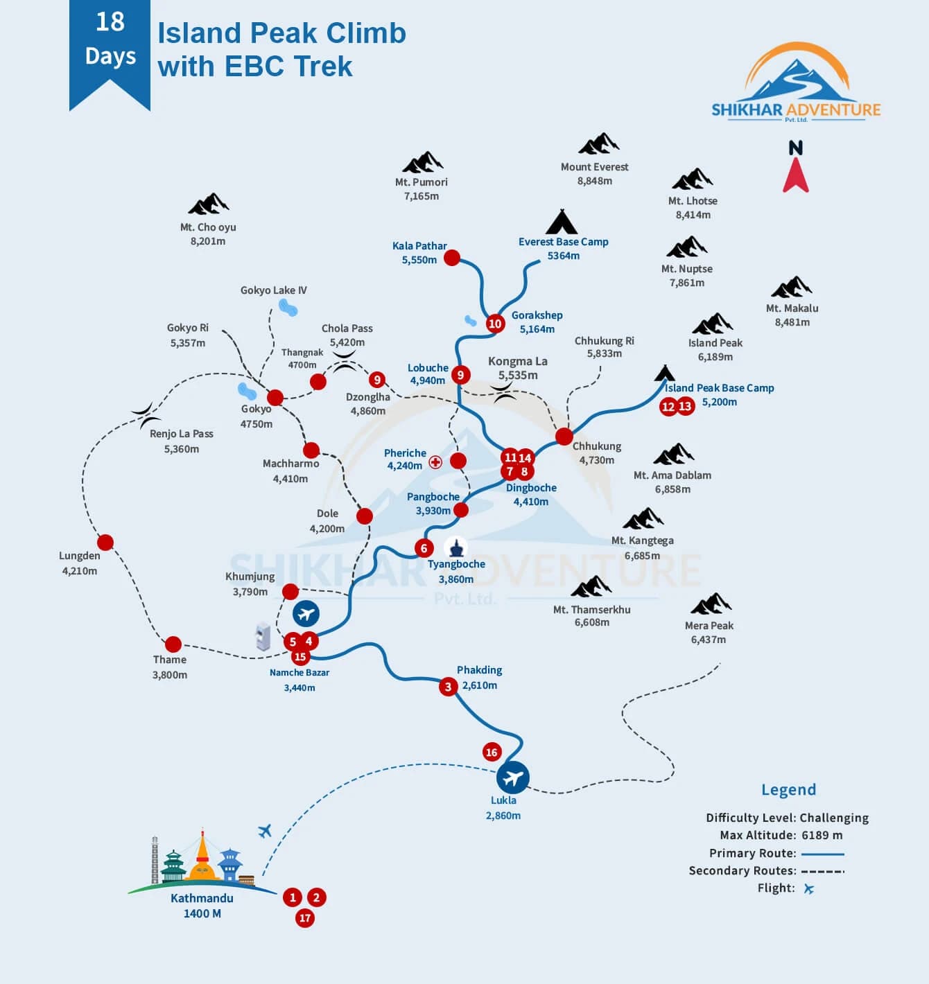Island Peak Climb Route